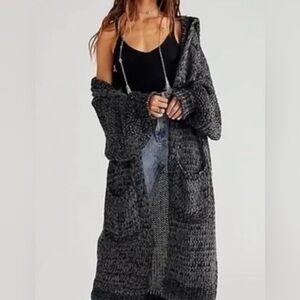 Free People Crofter Cardi Maxi Knit Cardigan XS